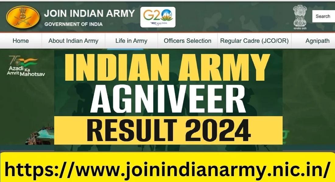 Army Agniveer Recruitment Result 2024